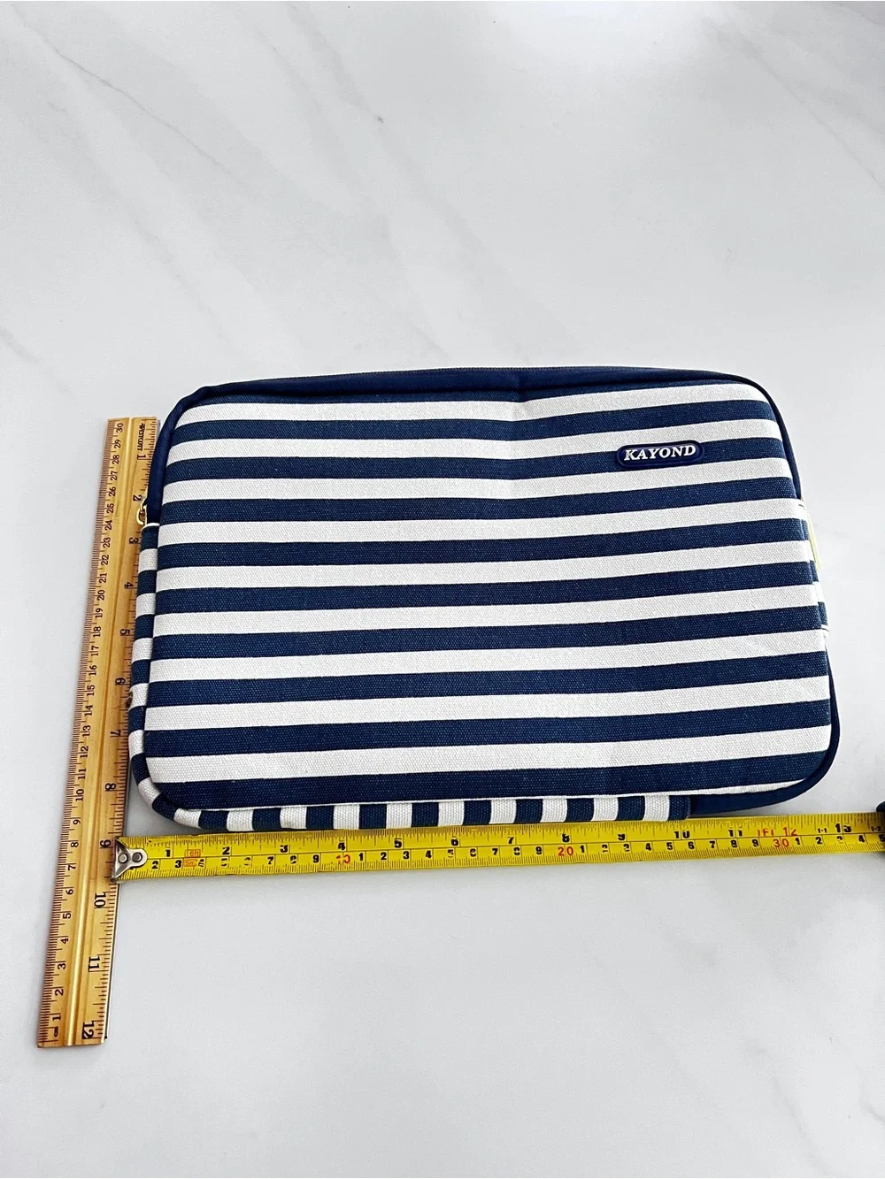 Kayond Canvas Laptop Sleeve Case padded 11.6 inch Breton Stripe Water Resistant